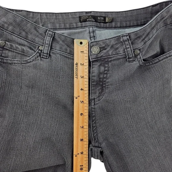 prAna Kara Jeans Charcoal Grey Stretch Straight Leg 6/28 - Picture 7 of 8